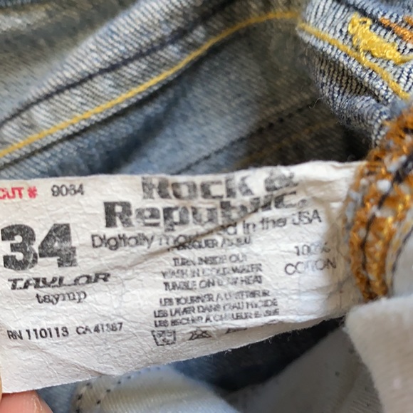 Rock & Republic Jeans Mens Relaxed Fit Sz 34 - Picture 5 of 8